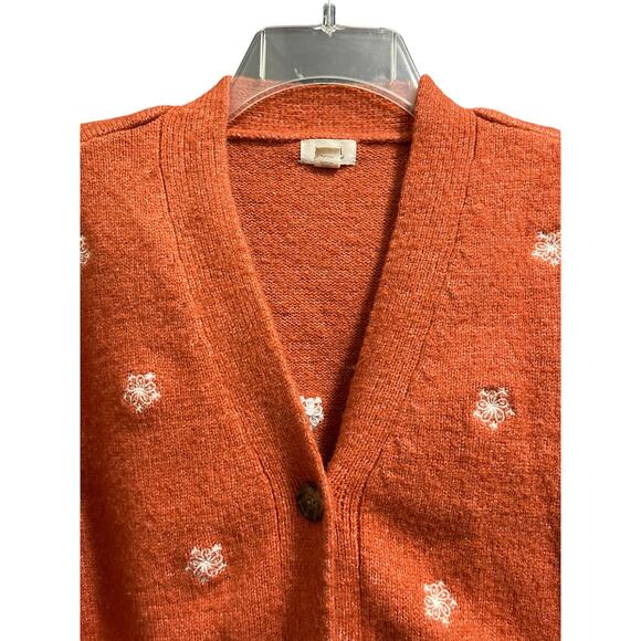 A.N.A. A New Approach Rust Orange Tight Knit Size Small Cardigan Sweater - Picture 3 of 8